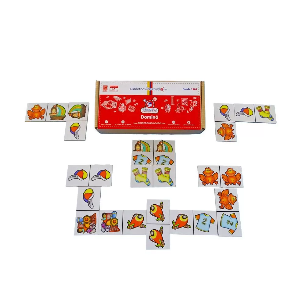 Dominó infantil objetos - empaque de cartón