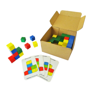 Juego de cubos de colores - empaque de cartón