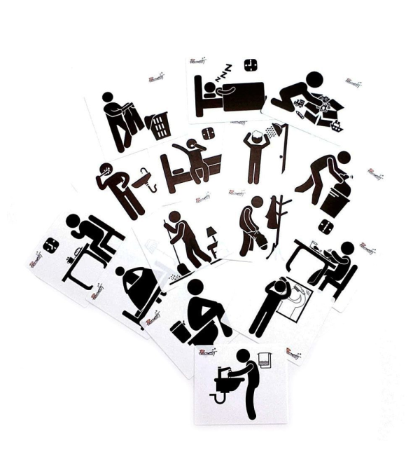 Flash Card Fotografía Pictogramas De Acciones Cotidianas
