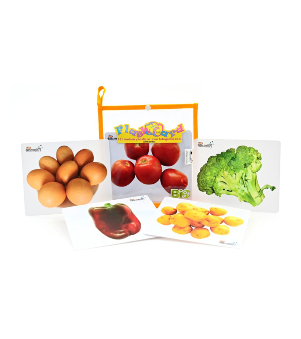 Flash Card Fotografía Real Alimentos