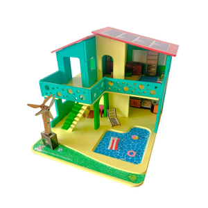 Eco-casa de muñecas en madera