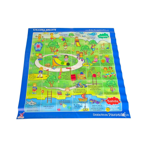 Juego de escalera gigante en banner