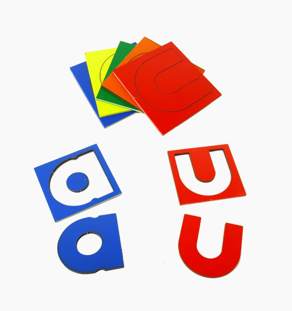 Juego de Vocales Imprenta en Madera