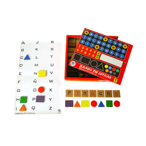 Banco de letras en madera