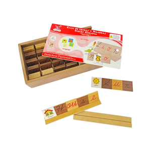 Caja de letras y palabras inglés cursiva