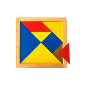 Tangram con base en madera