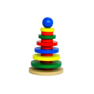 Torre didáctica de círculos ensartables