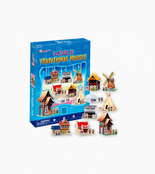 Rompecabezas 3D -  Casas del Mundo Tradicionales
