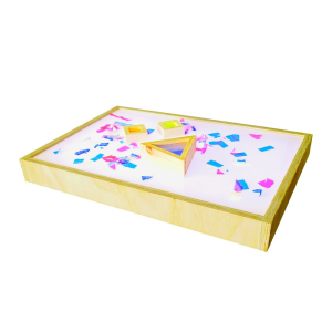 Panel de luz rectangular en madera