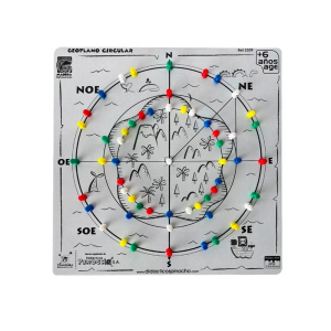 Geoplano didáctico circular