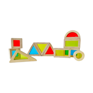 Cubos arcoíris de madera x24