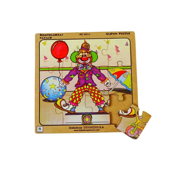 Rompecabezas el payaso x12 piezas