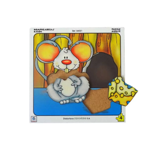 Rompecabezas el ratón x4 piezas