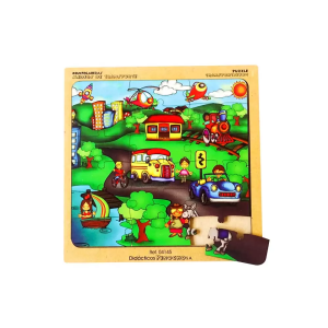 Rompecabezas medios de transporte x18 piezas