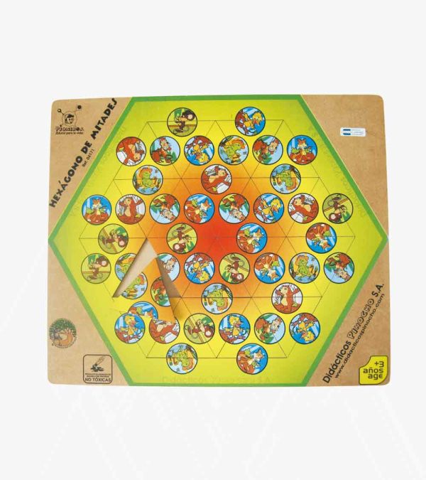 Rompecabezas Hexagono de Mitades x24 Pzs.