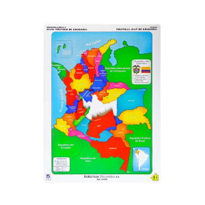 Rompecabezas mapa político de colombia grande.
