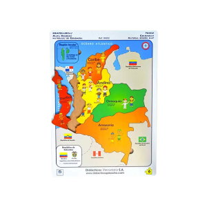 Rompecabezas mapa regiones de Colombia