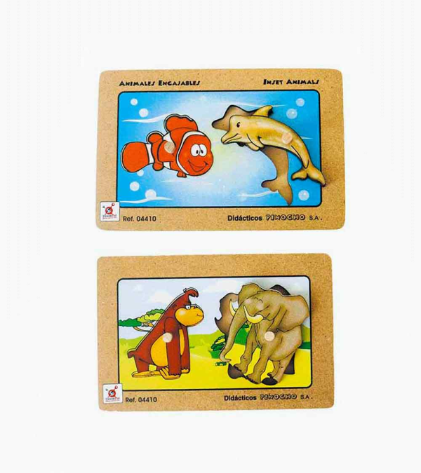 Animales Encajables x2 Pzs. (5 Motivos)