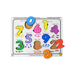 Números encajables en madera