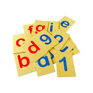 Juego de alfabeto y números con textura