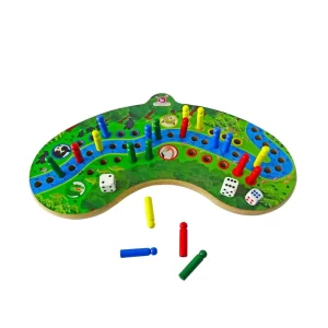 Río matemático en madera