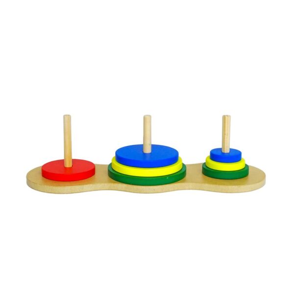 Torre de Hanoi en madera x7 discos