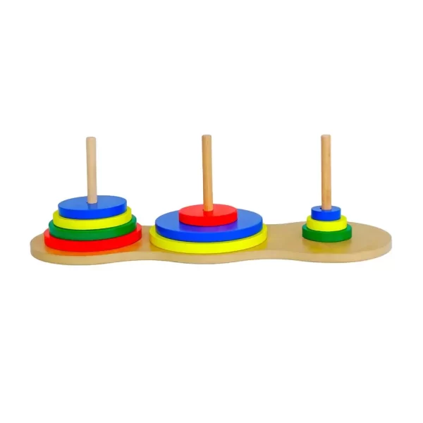 Torre de hanoi x10 discos en madera