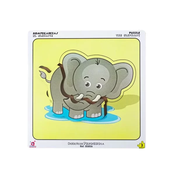 Rompecabezas elefante x2 piezas