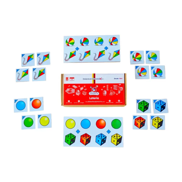 Lotería percepción colores - empaque de cartón