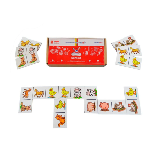Dominó infantil animales domésticos - empaque de cartón