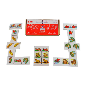Dominó infantil animales salvajes - empaque de cartón